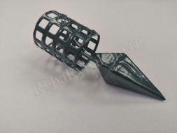 Кормушка Vikfish сербская пуля D25, 90 гр. леска, водоросли